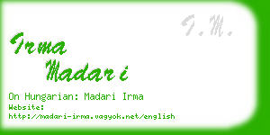 irma madari business card